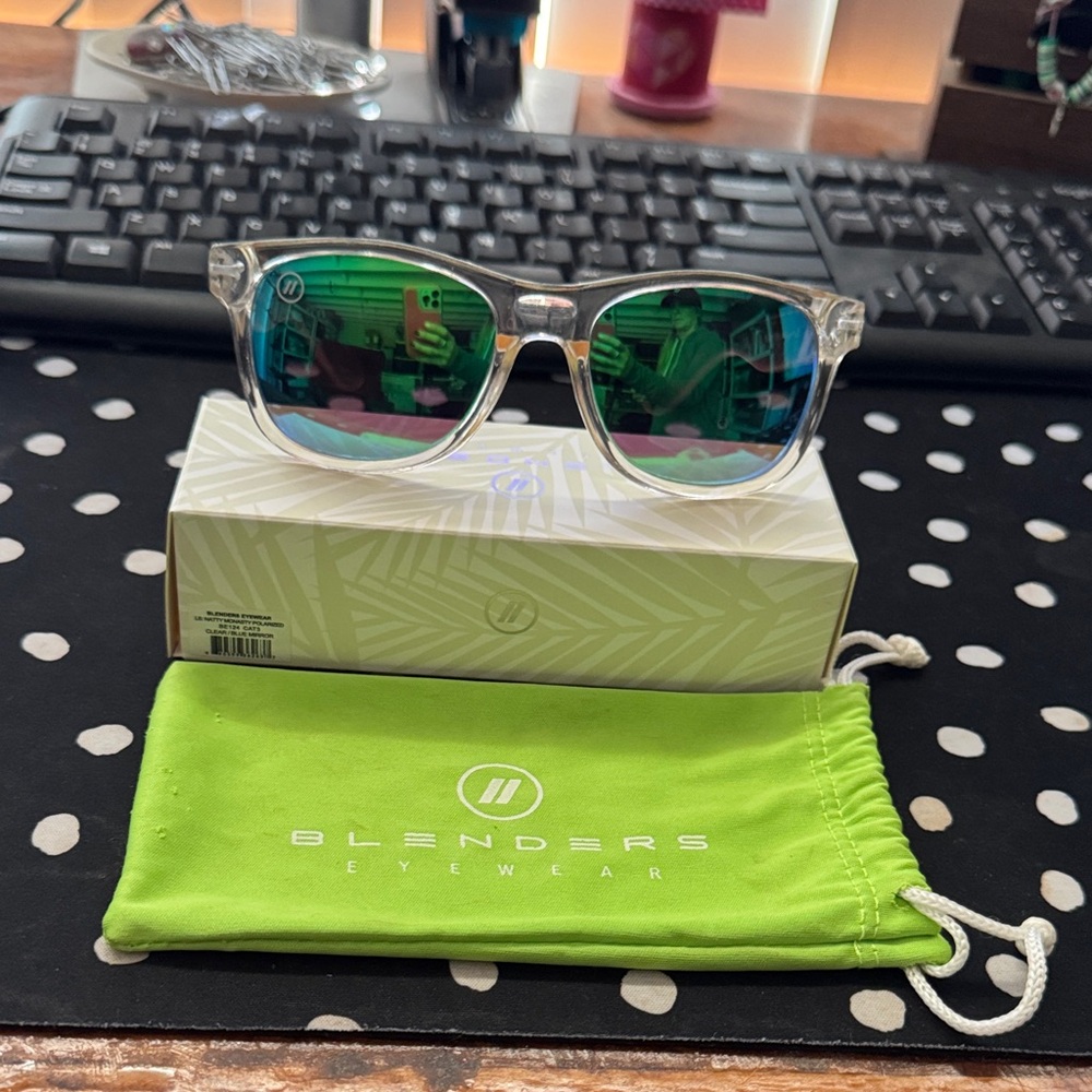 Blenders Eyewear Sunglasses with Green Lenses (Natty Ice Lime)-Discontinued
